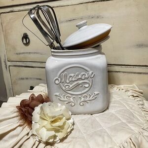 Mason Cream Ceramic Kitchen Canister
